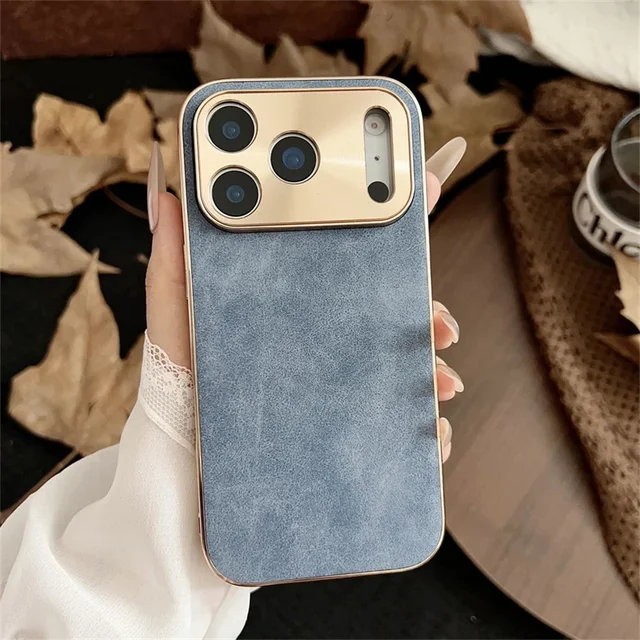 iPhone Vintage Leather Shockproof Matte Case 3