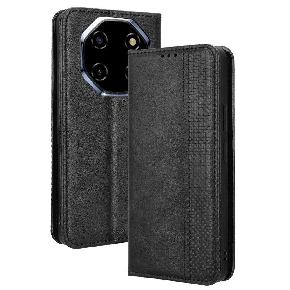 Luxury Flip PU Leather Wallet with Magnetic Adsorption Case - Elegant Phone Bag