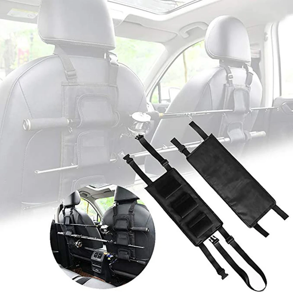 

1PC/2PCS Vehicle Fishing 3 Rod Holder Car Fishing Rod Carrier Heavy Duty Adjustable Fishing Pole Strap For Turcks SUVs