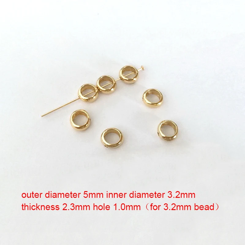 14K Gold gefüllte Perlenrahmen DIY Kreis Perlenrahmen Spacer 5mm 7mm 8mm anlaufgeschützte hypoallergene Schmuckzubehör – Detail 15