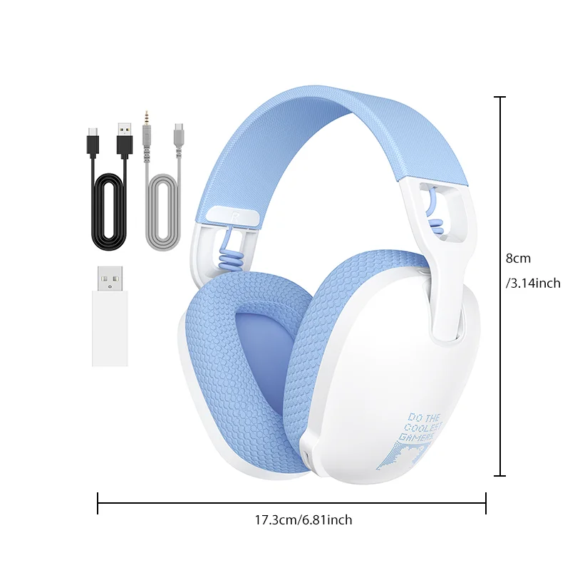 Onikuma B2 Wireless Gaming Headset - Ergonomic USB Headphones for PS5 PS4 PC