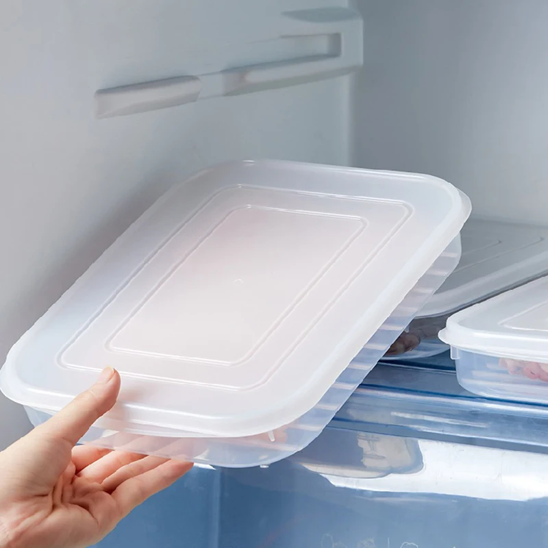 Multipurpose Soft Lid Non Stick Bottom Preservation Box Rectangular Plastic Food Storage Containers Seafood Refrigerated Case 4