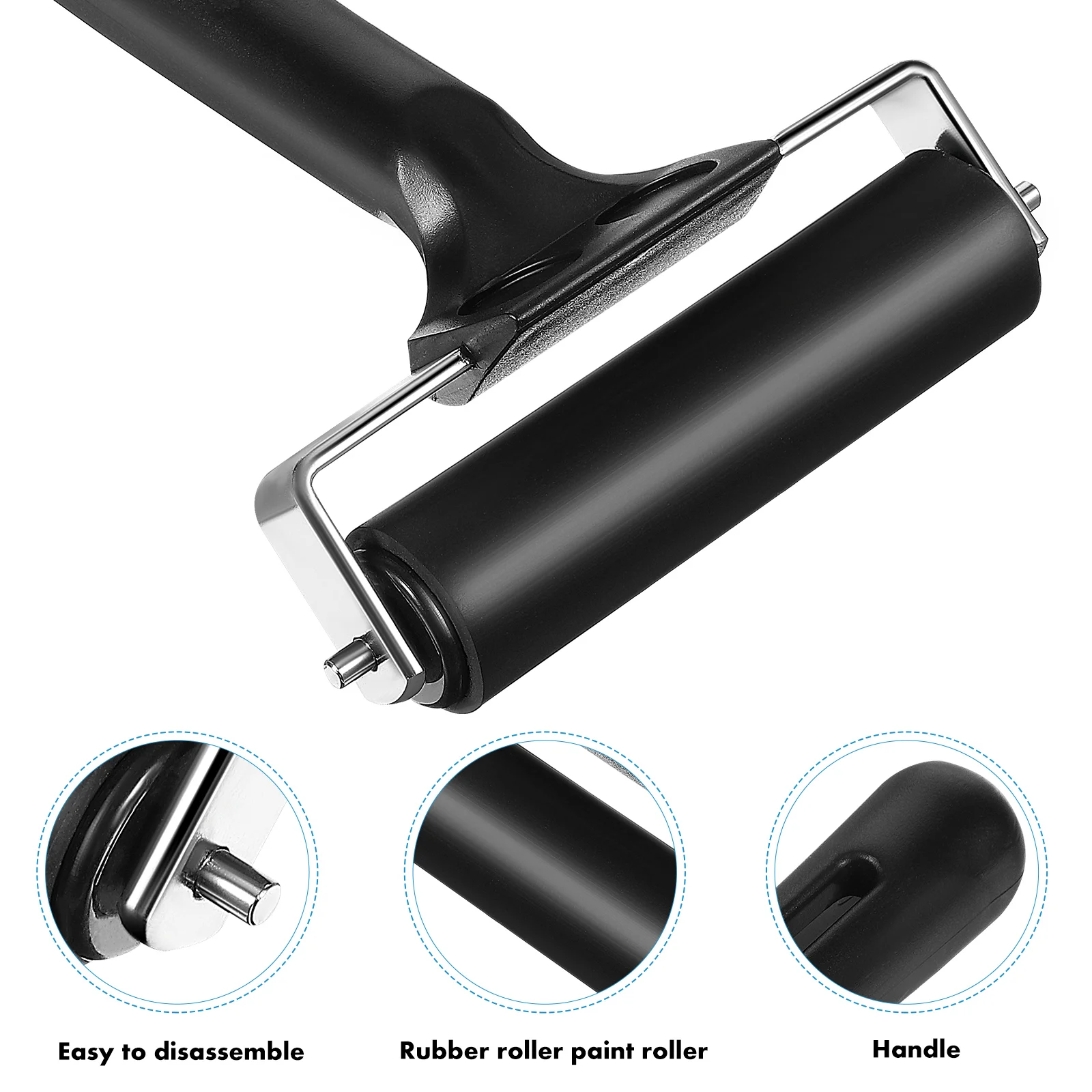 3 Pcs Printmaking Tool Roller Brayer for Ink Painting Oil Crafts Rubber Diamond Drawing printmaking tool roller