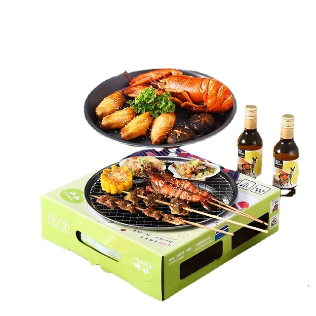 oein의 휴대용 바베큐 그릴은 캠핑이나 야외에서 편안한 바베큐를 즐기기에 이상적인 일회용 그릴입니다.