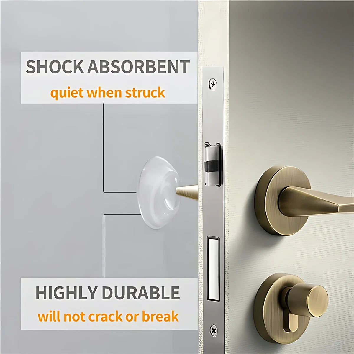 Anti-collision Reusable Gate Back Cushion Silicone Protect Wall Door Stopper Lock Silence Bumper Guard Handle Crash Pad 6Pcs