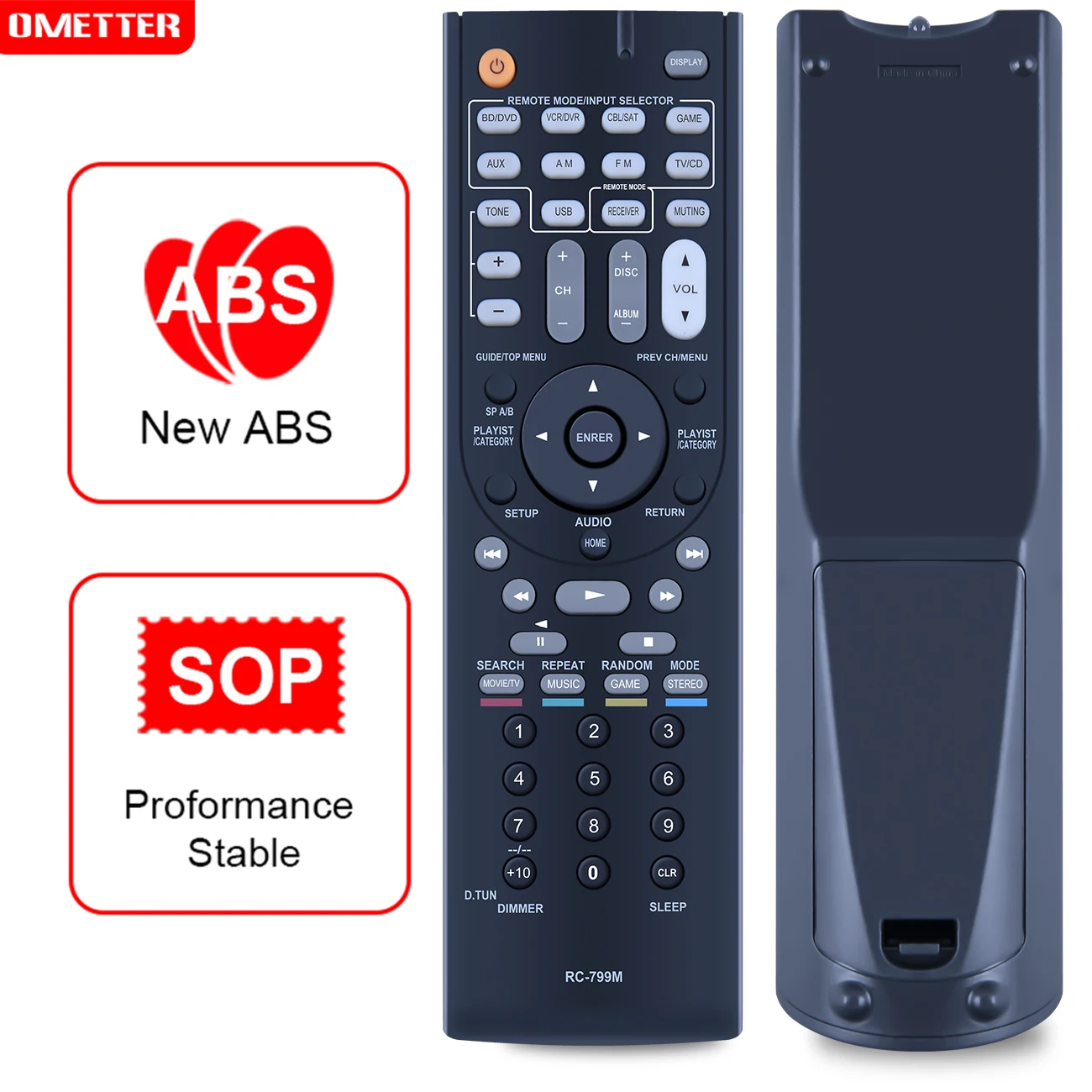 

RC-799M Replace Remote for Onkyo AV Receiver HT-R391 HT-RC430 HT-R548 HT-R558 TX-NR626 HT-S5400 HT-S5500