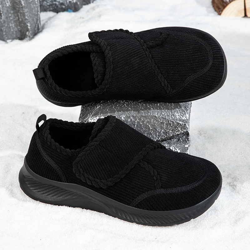 Scarpe invernali da uomo calde a piedi nudi Scarpe da diabete Calzature leggere unisex a testa larga Sneaker da donna