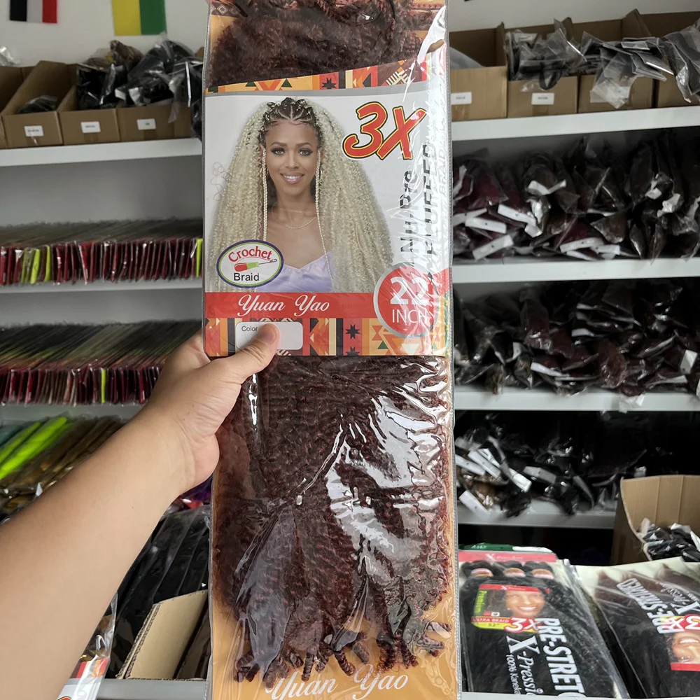 22 Inch Marley Crochet Braiding Hair Pre-Separated Synthetic Hair Extension 1/2/3 Packs Soft Spring Afro Twist Hair For Women