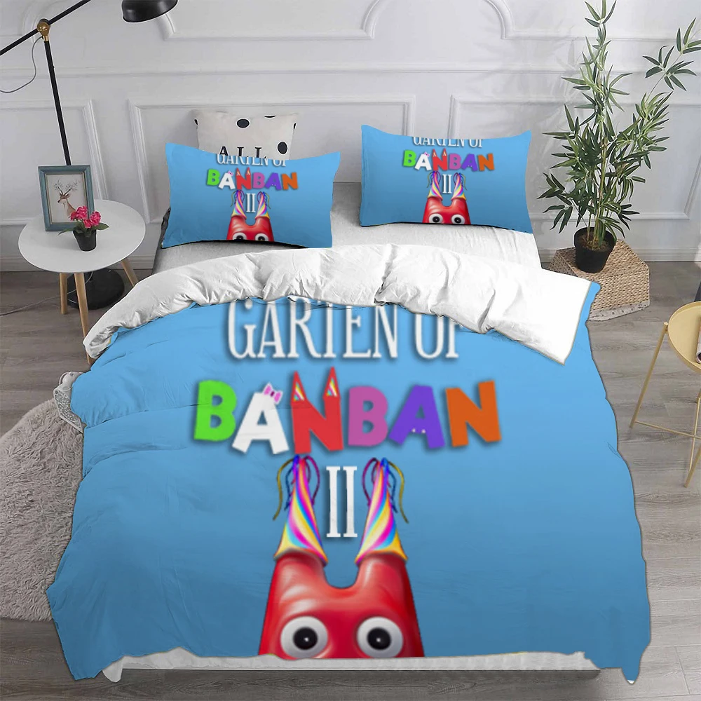 Game Garten of Banban Bedding Sets Comforter Quilt Bed Cover Duvet Cover Pillow Case 2-3 Pieces Sets Kids Adult Size