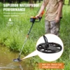 VEVOR Metal Detector 8Inch Waterproof Search Coil with High Accuracy Pointer Display Adjustable 38''-49'' Aluminum Stem Detector 5