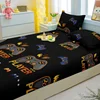 1 Cartoon Fun Game Printed Matte Fitted Sheet, Bedroom Printed Bed Cover, Bedding (Excluding Pillowcases) 4