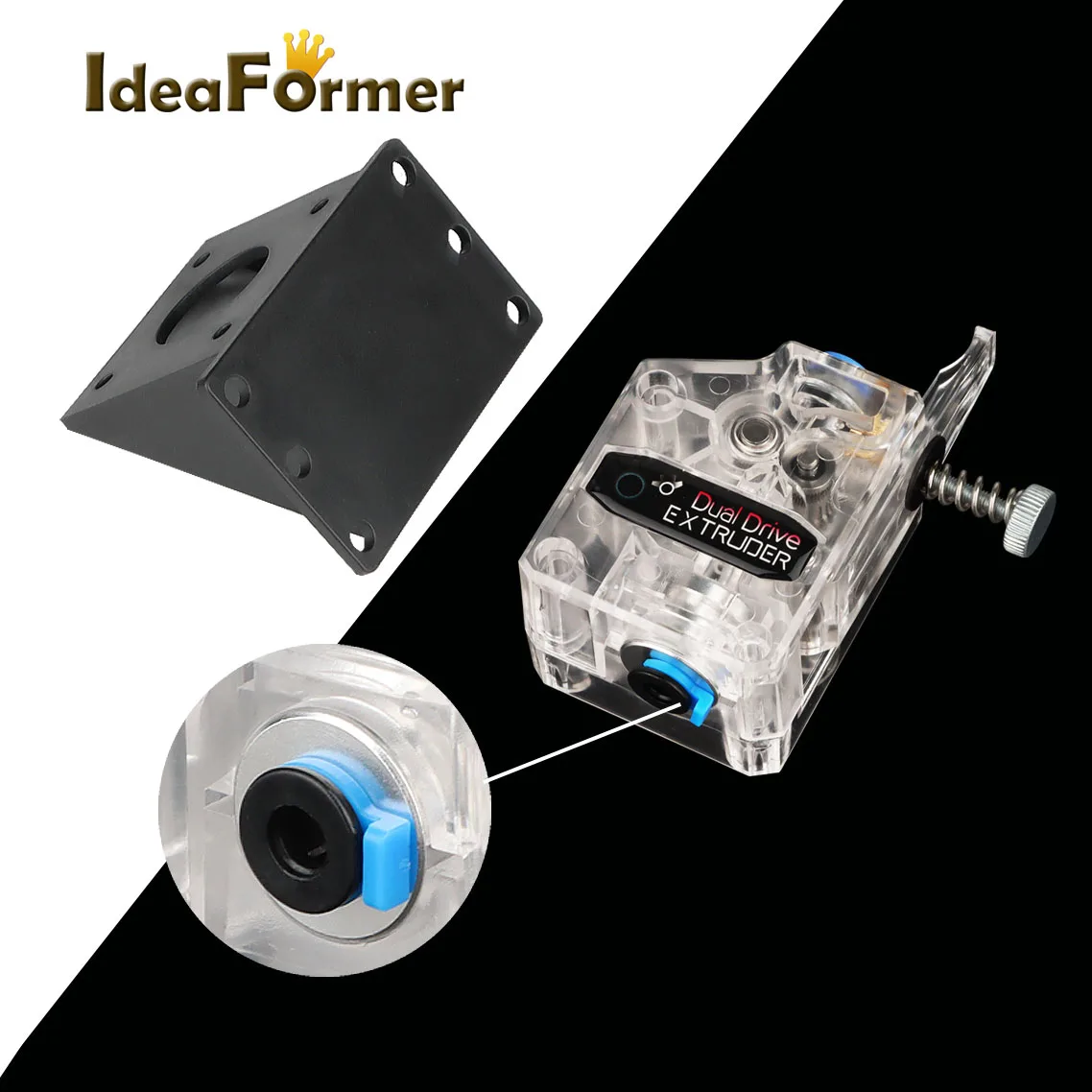 Ddb Clonado Btech Dual Drive Bowden Extrusora Direta para Impressora 3d Mk8 v6 Ender3 Cr10 175 mm Tpu Filamento Flexível - Imagem 5