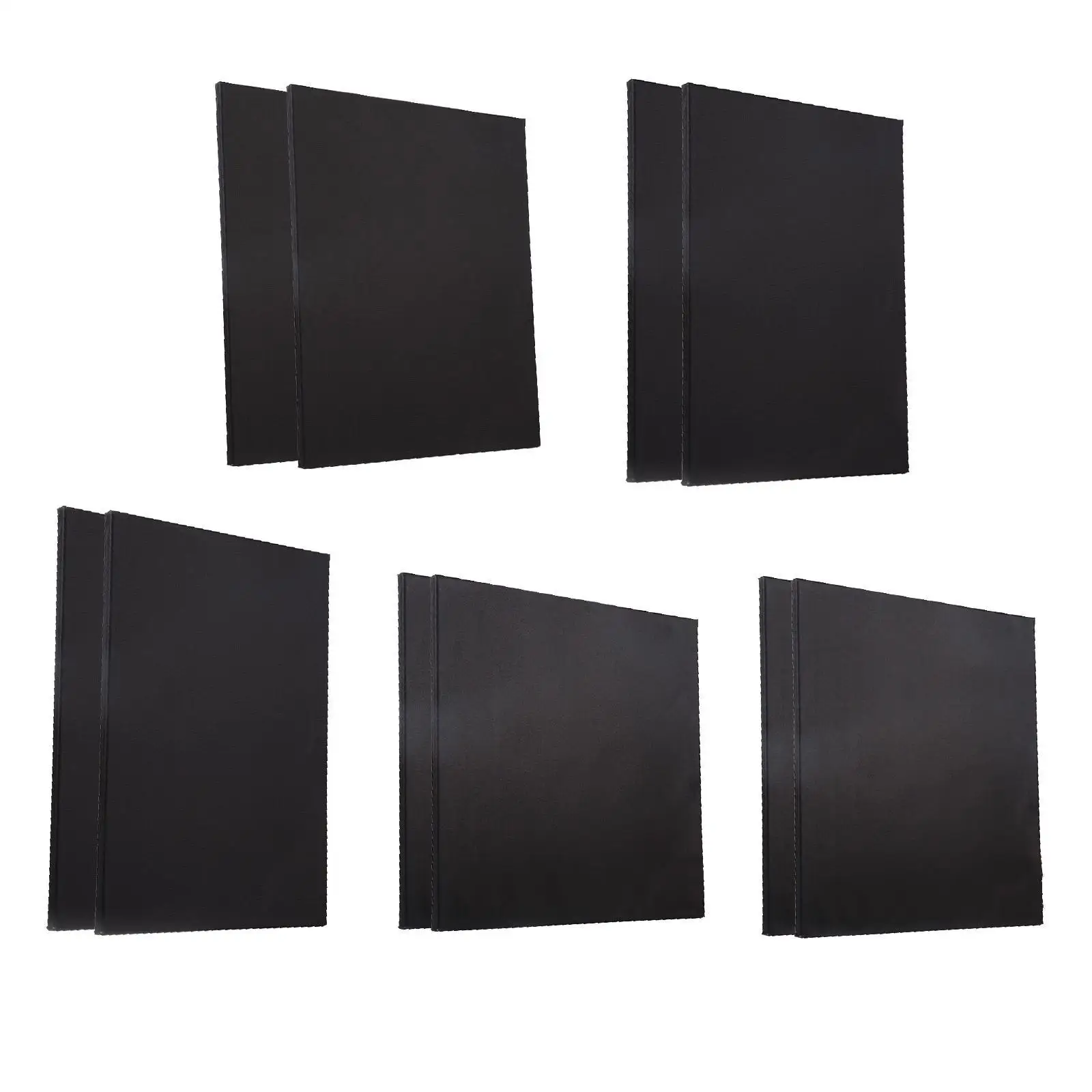 2x Stretched Black Canvas Art Supplies Art Boards Artist Canvas Black for Oil Painting Tempera Crafting Watercolor Paints