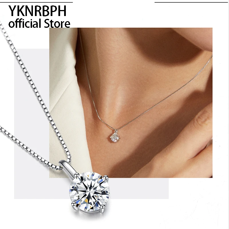 

Кулон YKNRBPH из серебра 925 пробы с муассанитом, 1 карат