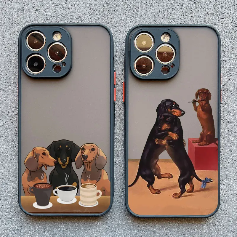 Adorable Cartoon Dog Newspaper Shockproof Phone Case - Lovely Protective Cover