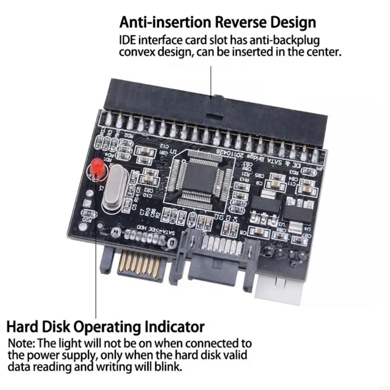 B9HC Versatile IDE to Adapter Converts Devices 1x7PIN Data Cable 1xIDE Cord
