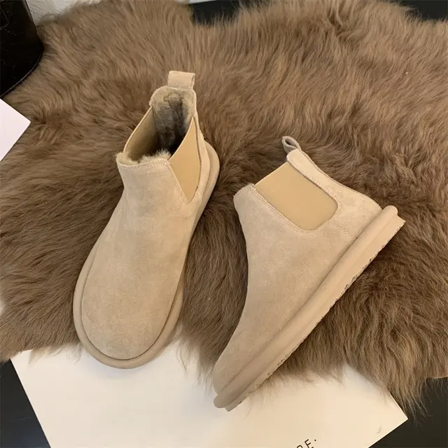 Snow Boots for Women 2025 New Autumn and Winter Popular Warm Cotton Shoes Fleece-Lined Thickeneded Boots Casual Short Botines 4