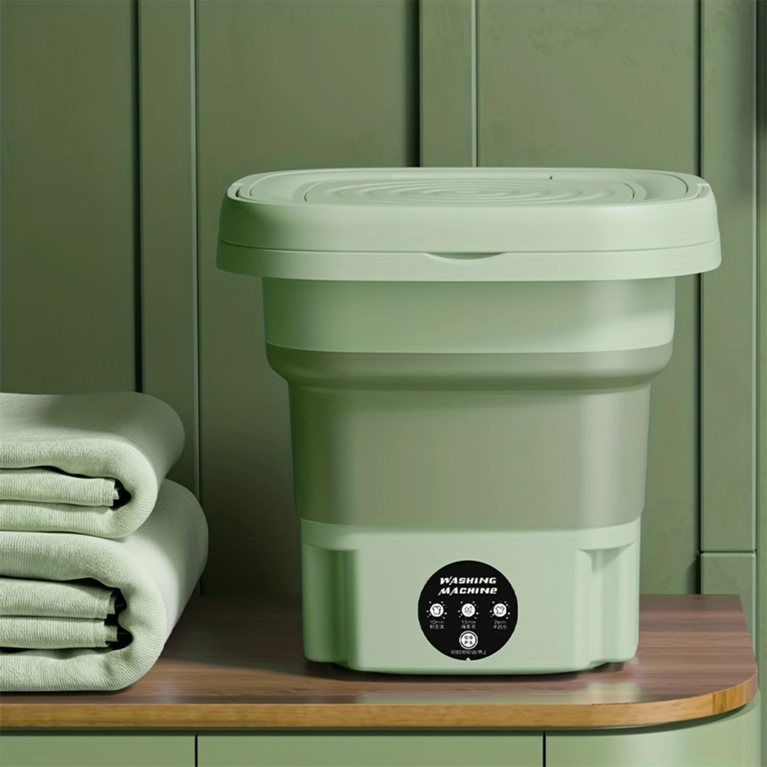 Portable Mini 8L Folding Washing Machine-Perfect For Travel, , And Business-Multifunctional For Underwear, Socks, And Baby C