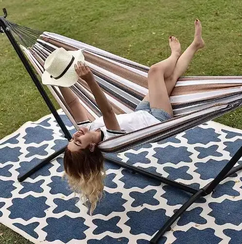 Double Canvas Hammock Outdoor Camping Shaker Chair Anti-Rollover Hammock Custom