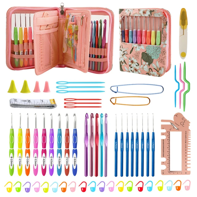 New 14Pcs Sunflower Crochet Hooks Kit Cashew Flower Aluminum Crochet  Needles With Bag Ergonomic Knitting Croche Set 2.25-10.0MM - AliExpress