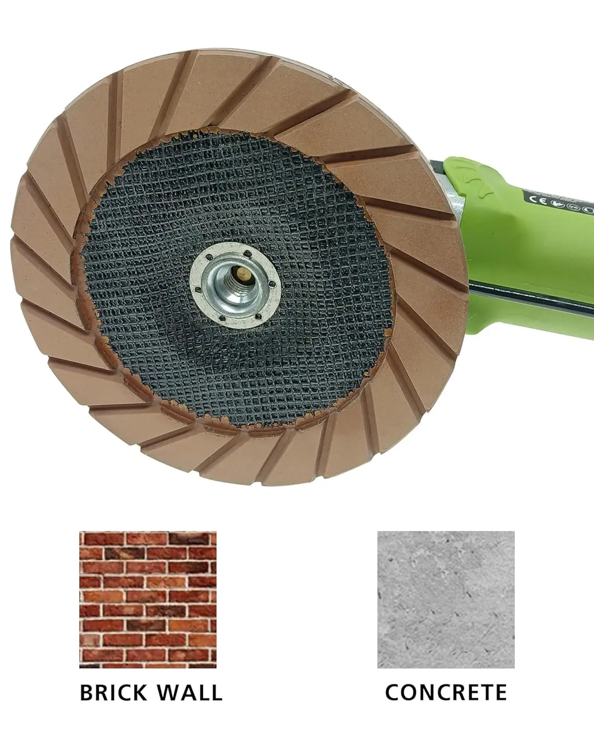 5" Diamond Cup Wheel for Concrete Floor Grinding, 50# Dry Edge Polishing Disc Fits Angle Grinder