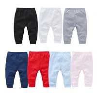 Pantalons pour bébés 100% coton, couleurs vierges, pantalons pour enfants, vêtements unis pour nouveau-nés, vêtements en mousseline 1