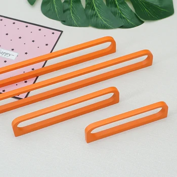 Maniglie per mobili cave arancioni Manopole per porte dell'armadio da cucina Maniglie per guardaroba lunghe per camera da letto Ferramenta per mobili semplici e moderne 1