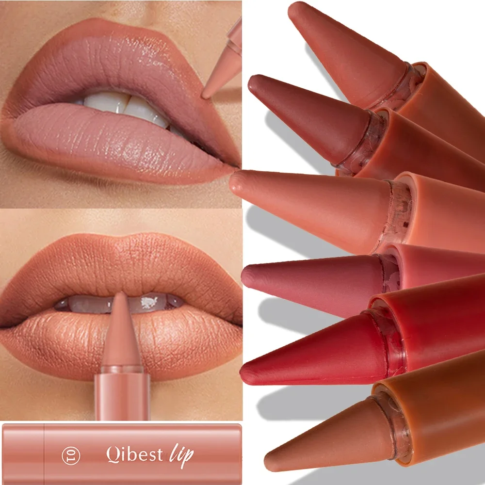 Matte Velvet Lipstick Lip Liner Waterproof Gradient Red Lip Crayon_voghion.com