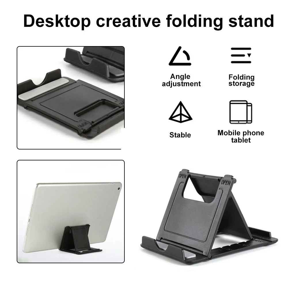 Universal Phone Holder Desk Stand For Mobile Phone For iPhone 16 15 Pro Max Huawei Xiaomi 14 Plastic Foldable Desk Holder Stands