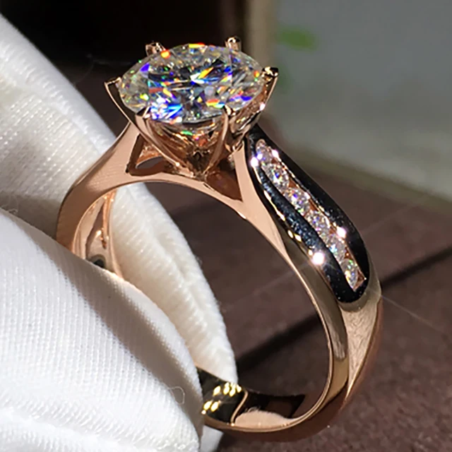 14k Rose Gold Custom Vintage Style Diamond Engagement Ring #104784 -  Seattle Bellevue | Joseph Jewelry