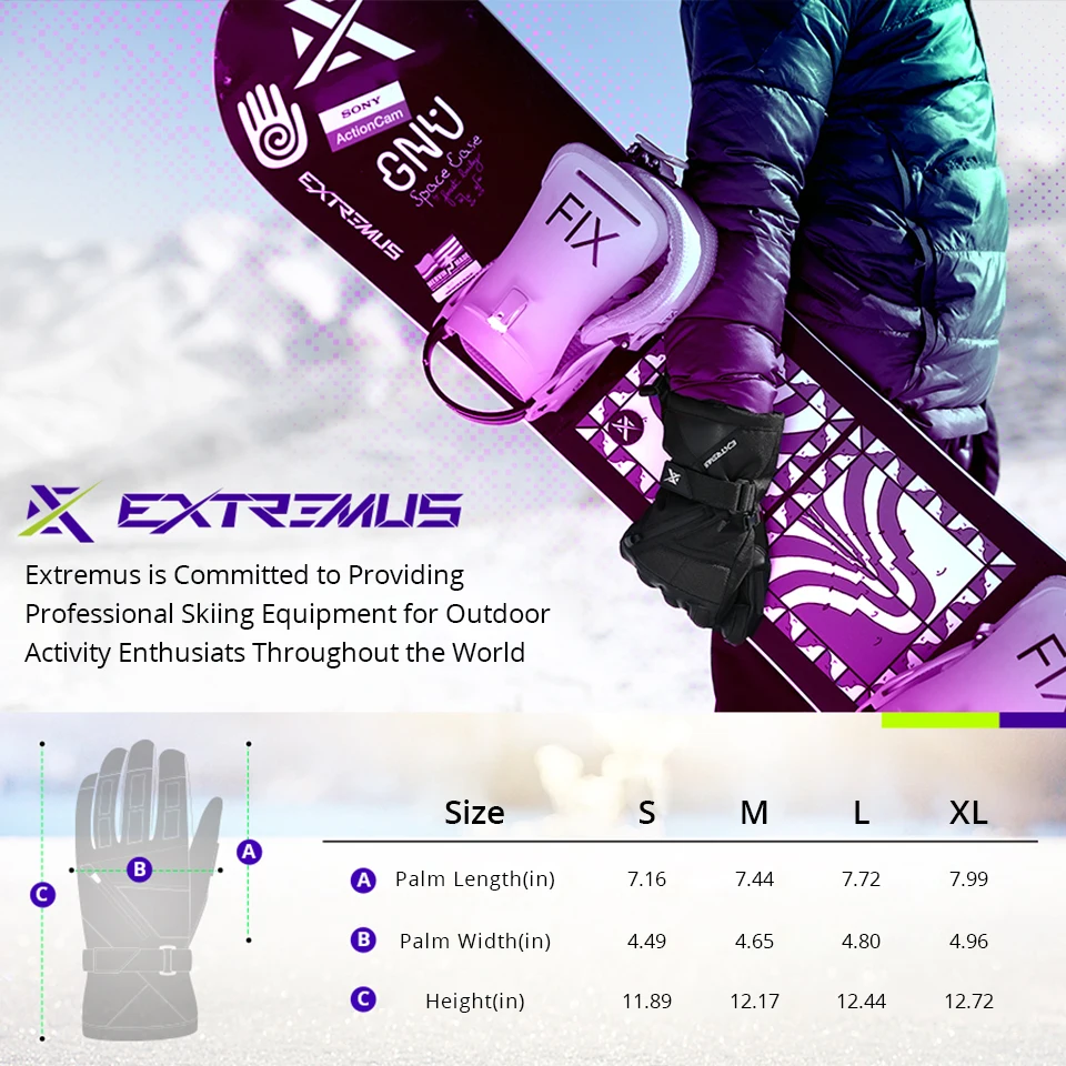 Extremus Outlook Peak Ski Gloves for Man and Women, Warm 3M Thinsulate Snow  Gloves for Cold Weather, Waterproof and Windproof Sn - AliExpress