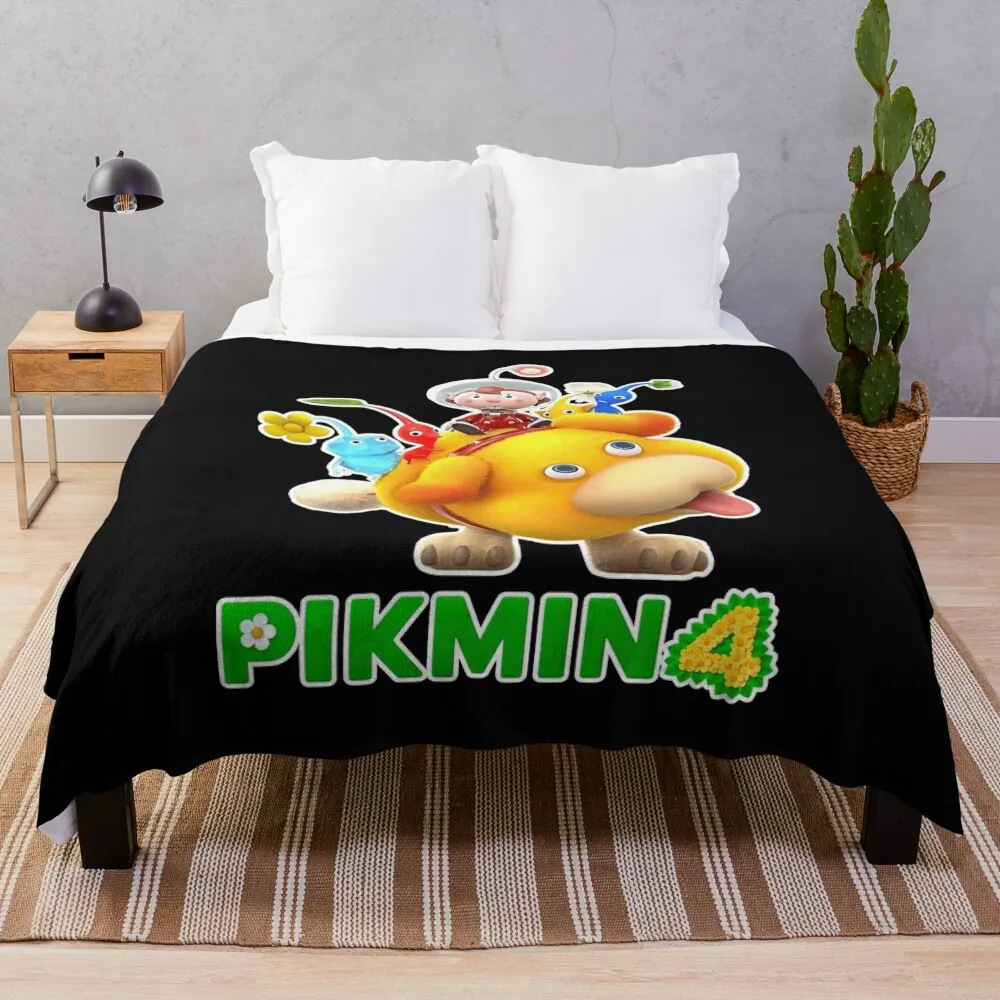 Pikmin, Pikmin 4, Rescue Pup Oatchi, Pikmin 2023, Coperta Da Tiro Balck Coperta Decorativa Per Divano Coperta Di Lusso Per Divano Sottile