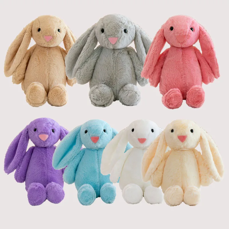 Kawaii Plush Bunny Easter Stuffed Animal Toys Super Soft Rabbit Doll Plush Pillow with Long Ears Easter Children Gift