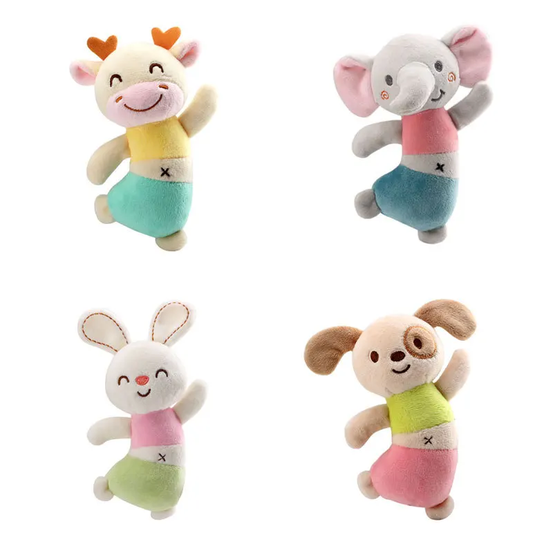 

Baby Animal Hand Bell Rattle Soft Rattle Toy Newborn Rattle Mobiles Baby Toys Cute Plush Toys 0-12 Months christmas gift