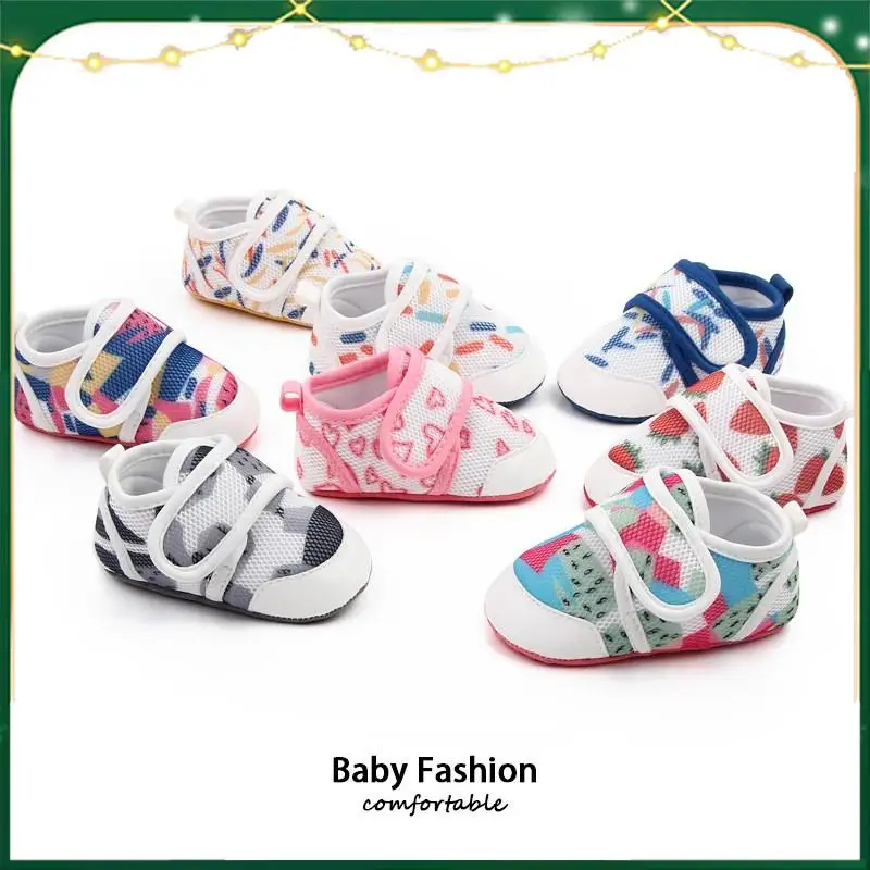 

Baby Boy Walkers Soft Mesh Sneakers Baby Girls Sports Shoes Newborn Non-slip First Step Walking Shoes for Infant Toddler 0-12M