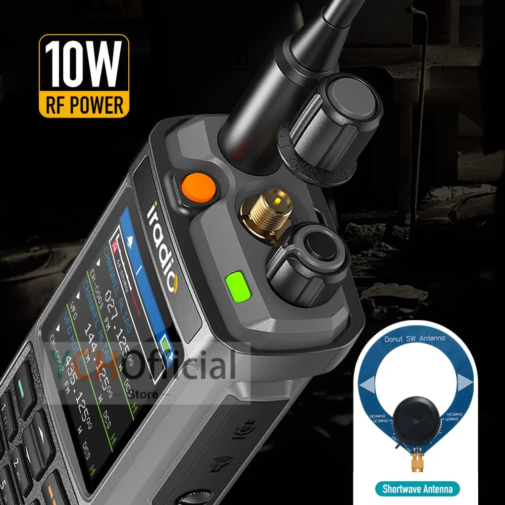 Iradio UV-98 PLUS 10W Walkie Talkie Multi Band Radio 2.4 Inch
