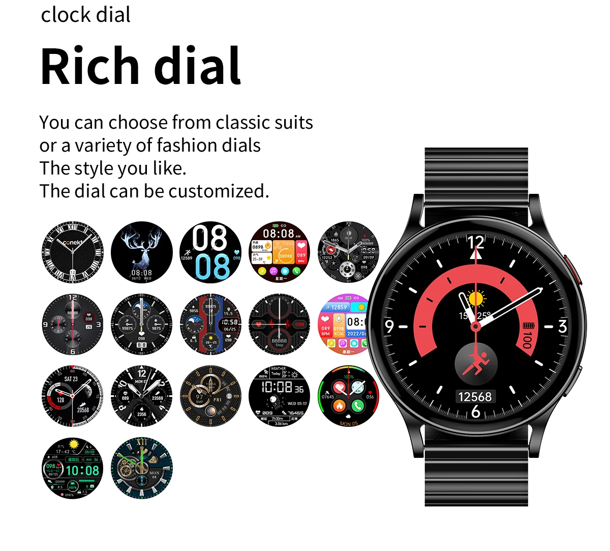 Montre connectée de sport et de fitness ultime avec appels Bluetooth et surveillance de la fréquence cardiaque