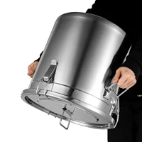 BYMAOCAR 33L Stainless Steel Airtight Canister Kitchen Storage Bucket Dry Food Container 1