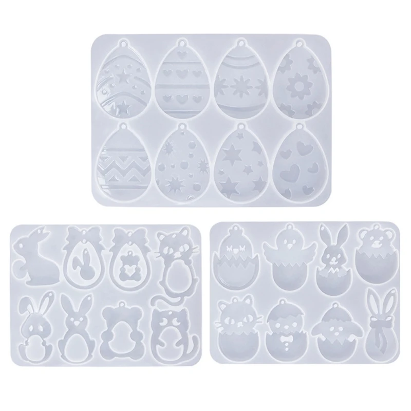 

Handmade Easter Jewelry Silicone Mold Various Shapes Ornament Crafting Mold F0S4
