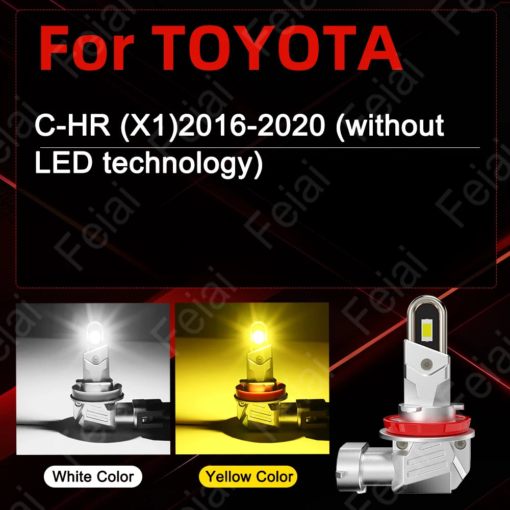 토요타 C-HR CHR 악세사리용 H11 H8 H9 H16 LED 안개등, 자동차 전면 안개등 2016 2017 2018 2019 2020 C HR 자동차 LED 안개 램프