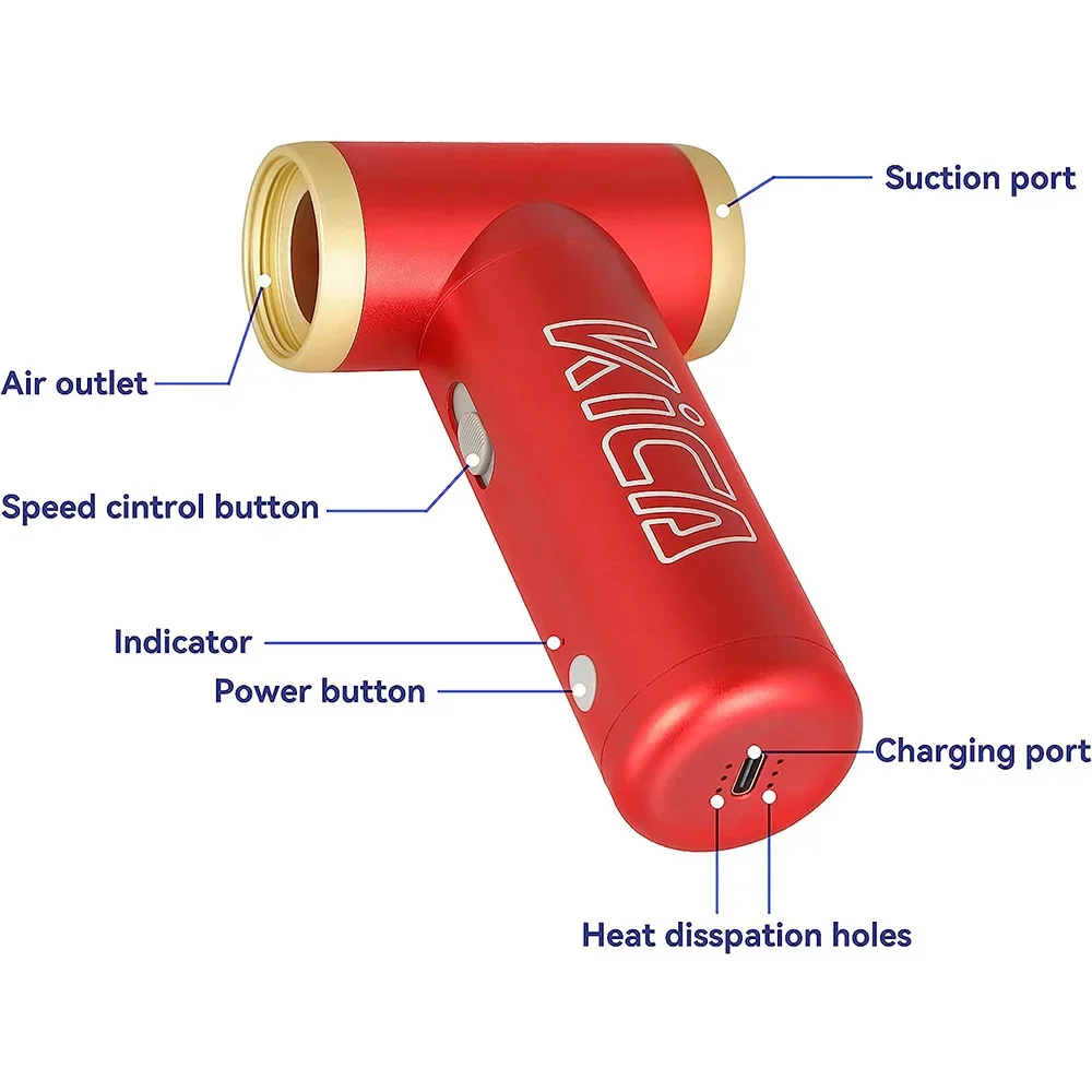 KICA Jet Fan 2 Portable Cordless Computer Keyboard Cleaner 100000RPM KICA Jetfan 2 Compresse Air Duster Electric Air Dust Blower electric air duster