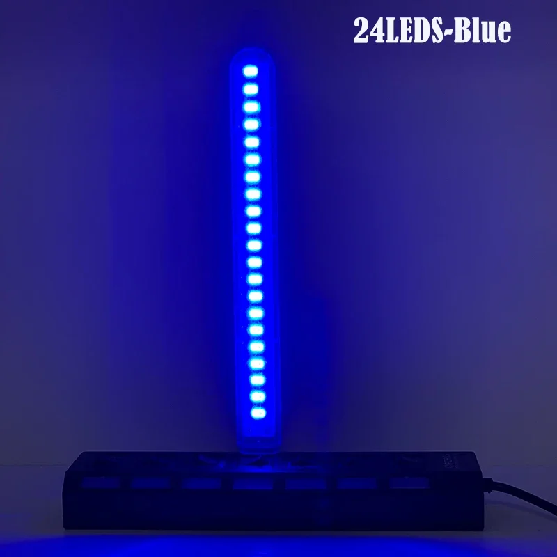 ตัวเลือกสินค้า DC5V USB LED Night Light 24LEDs โคมไฟสีสีแดงสีเหลืองสีขาวสีฟ้าสีเขียวสีม่วงสีชมพูบรรยากาศไฟสําหรับตกแต่งห้องนอน