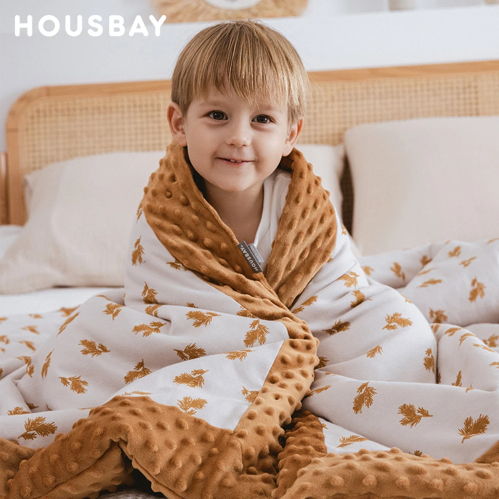 Baby Blanket Baby Blanket 120*150Cm Double Sided Patchwork Design Brown Soft Winter Thicker Quilt Kids 0-6 Years Baby Bedding Blanket
