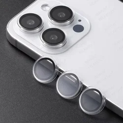 Premium Metal Camera Screen Protector Case with Tempered Glass Lens Cover for iPhone 16 Plus (Transparent 10)