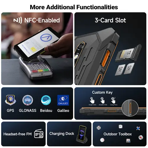 【World Premiere】Ulefone RugKing 2 Pro AI Rugged Phone Android 15 4G 128GB ROM Waterproof Smartphone NFC 5.45"4G  Global 4550mA - Image 4