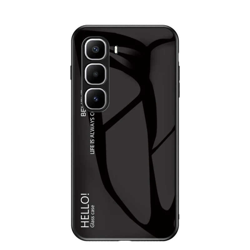 Gradient Tempered Glass Hard Back Protective Case with Bumper