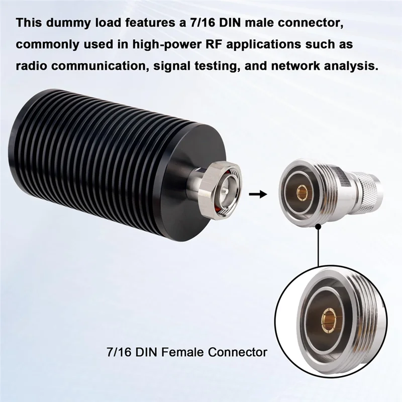 무선 통신, 신호 테스트, 네트워크 분석용 ABSY - 7/16 DIN 수형 커넥터를 갖춘 100W DC-6Ghz RF 더미 부하