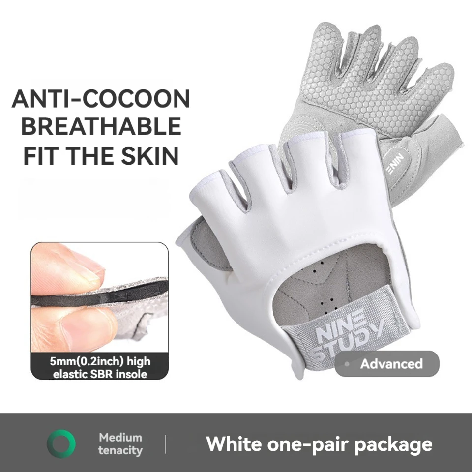 thumbnail image 1 of 1 par de guantes antideslizantes para entrenamiento de culturismo y gimnasio, guantes deportivos para levantamiento de pesas, guantes antideslizantes para mujeres y hombres, guantes de Yoga, 1 of 5