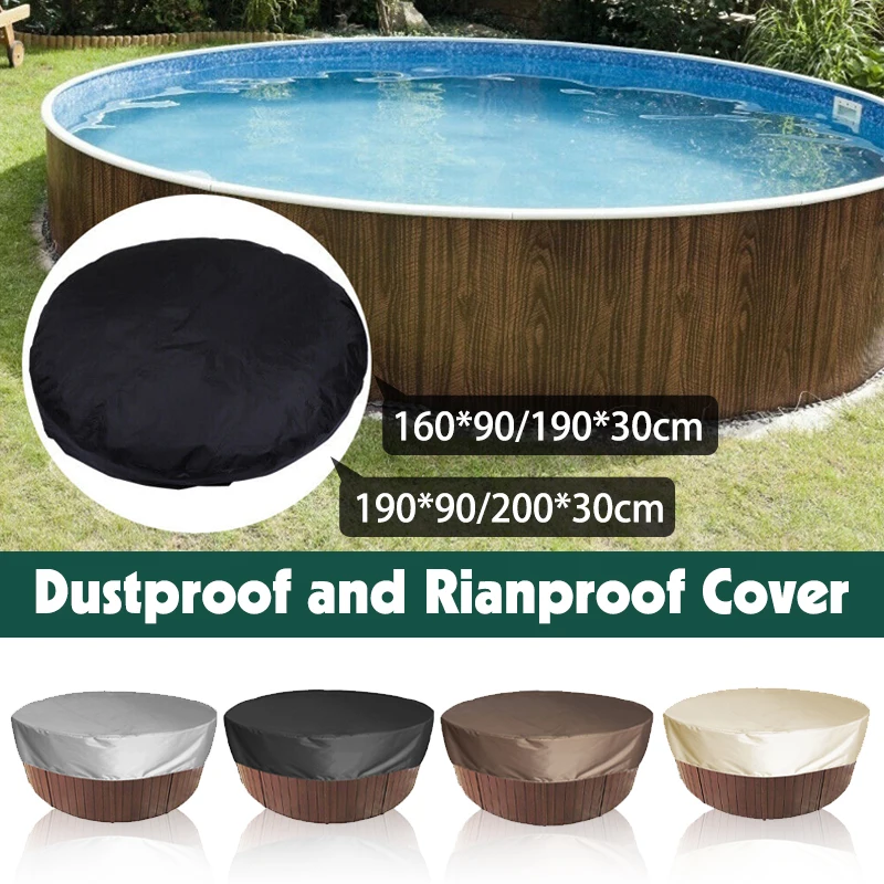 Round Bathtub Cover Outdoor Anti-UV Protector Spa Hot Tub Dust Waterproof Covers Anti-UV Material Waterproof Strong Durable patio furniture cover