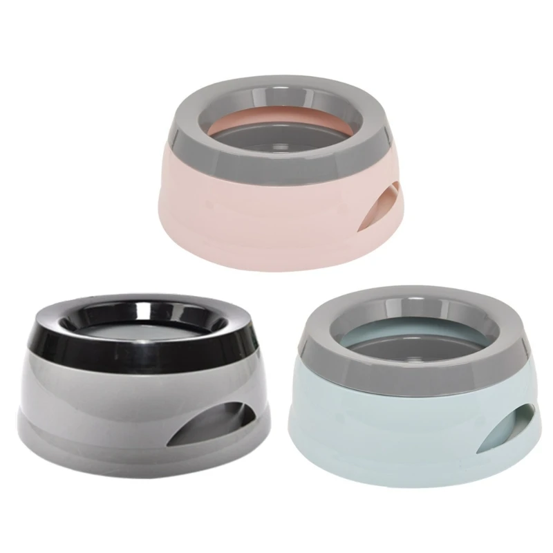 

Dog Water Bowl No-Spill 25oz Slow Water Feeders for Dogs Cats Car Travel New Dropship